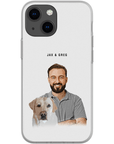 Funda moderna personalizada para teléfono para mascotas y humanos