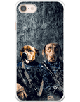 Funda personalizada para teléfono con 2 mascotas 'The Navy Veterans'