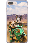 Funda personalizada para teléfono con 2 mascotas 'Kawadawgi Riders'