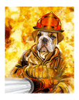 Lienzo personalizado para mascotas 'El Bombero'