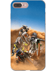 Funda personalizada para teléfono con 3 mascotas 'The Motocross Riders'