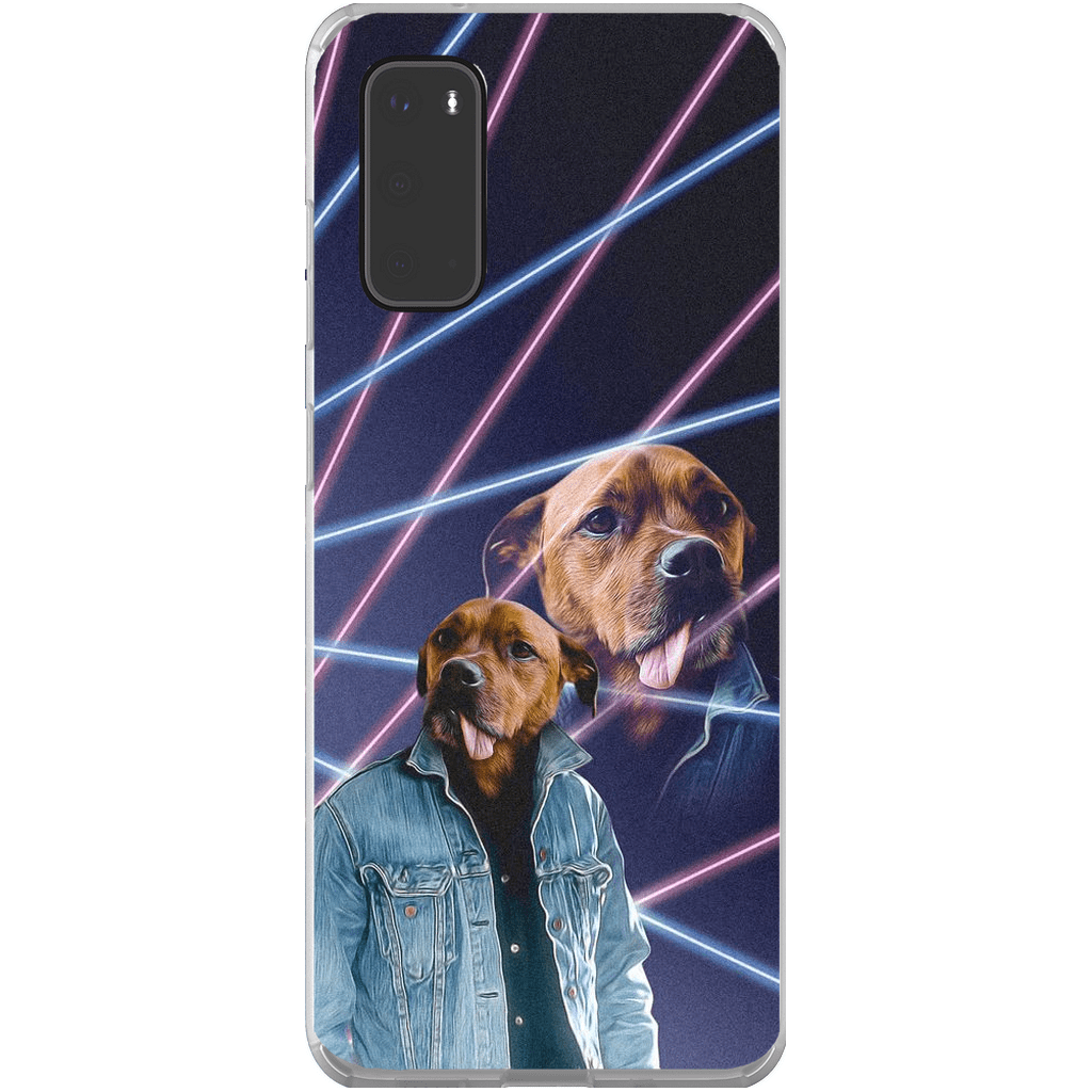 Funda personalizada para teléfono con mascota &#39;1980s Lazer Portrait&#39;