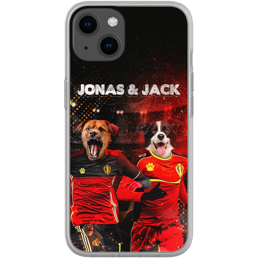 Funda personalizada para teléfono con 2 mascotas &#39;Belgium Doggos&#39;