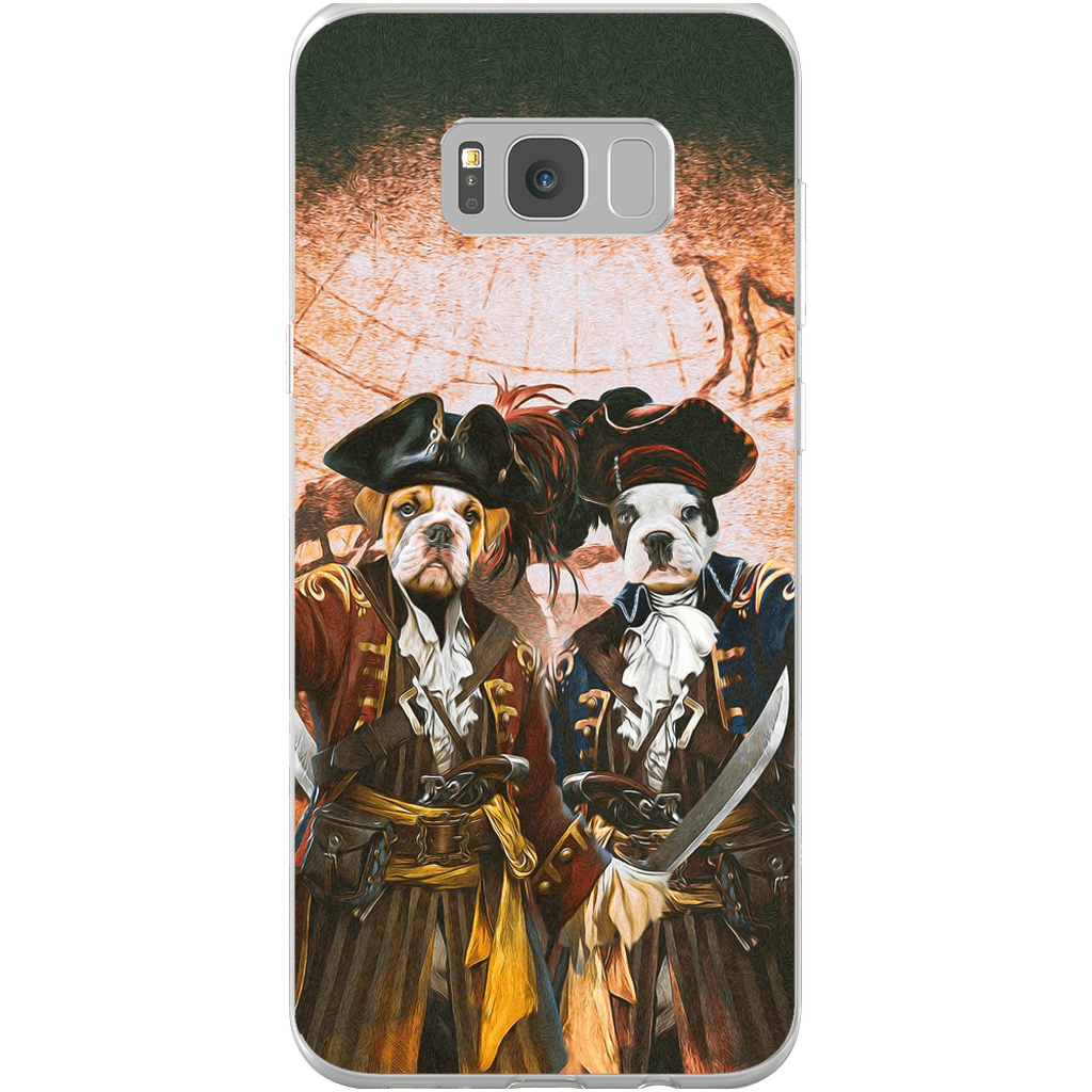 Funda personalizada para teléfono con 2 mascotas &#39;Los Piratas&#39;