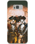 Funda personalizada para teléfono con 2 mascotas 'Los Piratas'