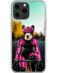 Funda para móvil personalizada 'La ciclista femenina'