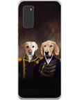 Funda personalizada para teléfono con 2 mascotas 'El Almirante y el Capitán'