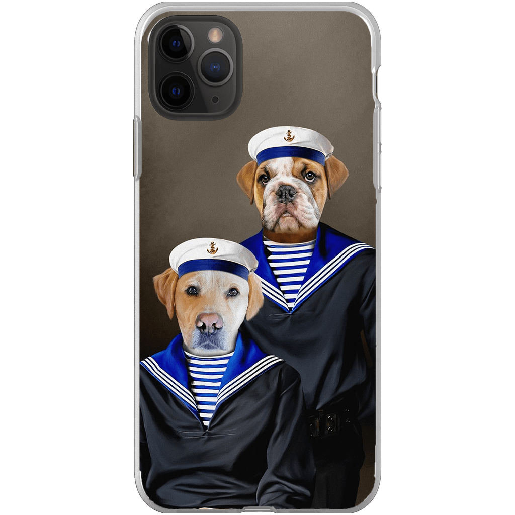 Funda personalizada para teléfono con 2 mascotas &#39;The Sailors&#39;