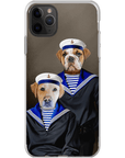 Funda personalizada para teléfono con 2 mascotas 'The Sailors'