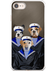 Funda personalizada para teléfono con 3 mascotas 'Los Marineros'