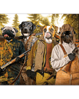 Póster personalizado de 4 mascotas 'Los Cazadores'