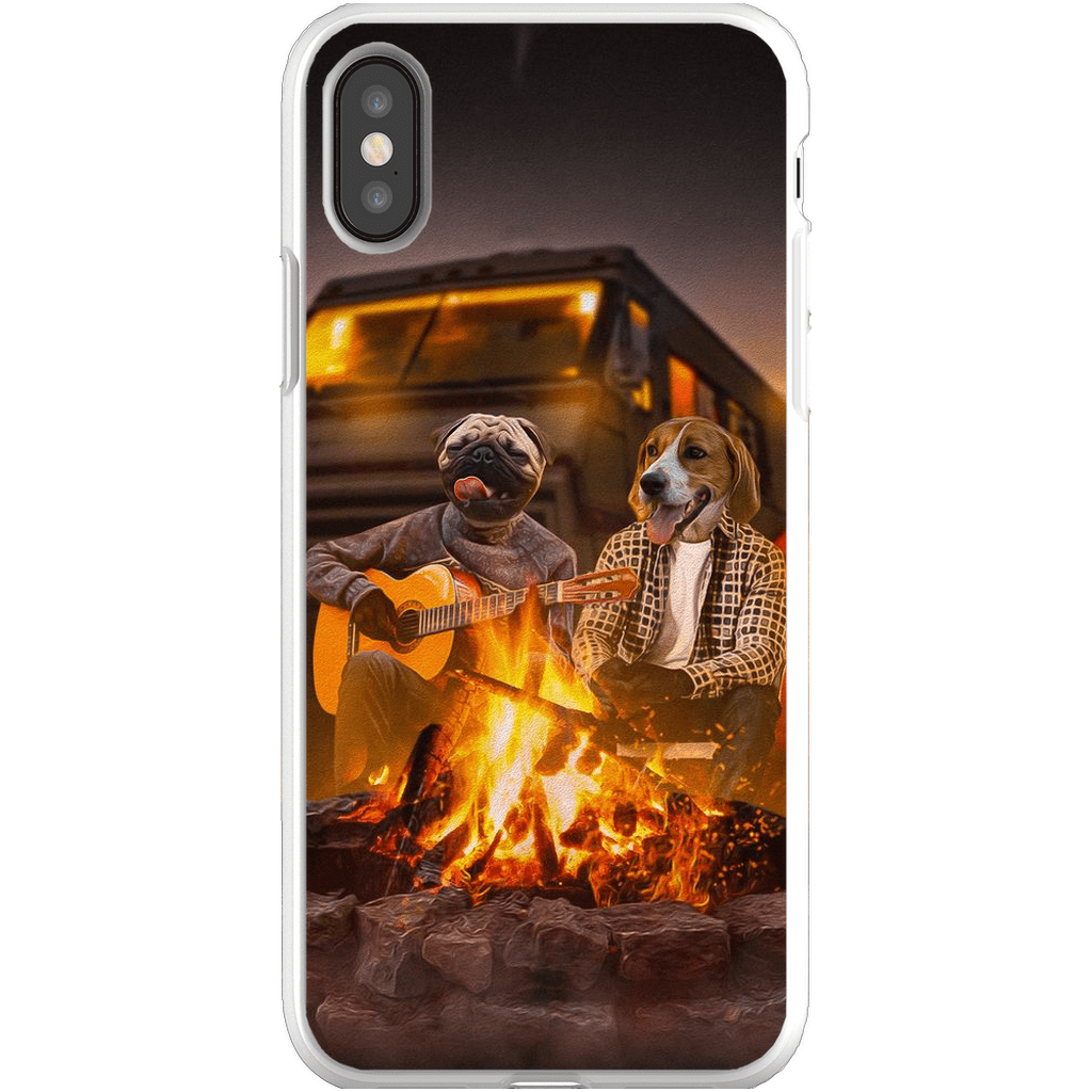 Funda personalizada para teléfono con 2 mascotas &#39;The Campers&#39;