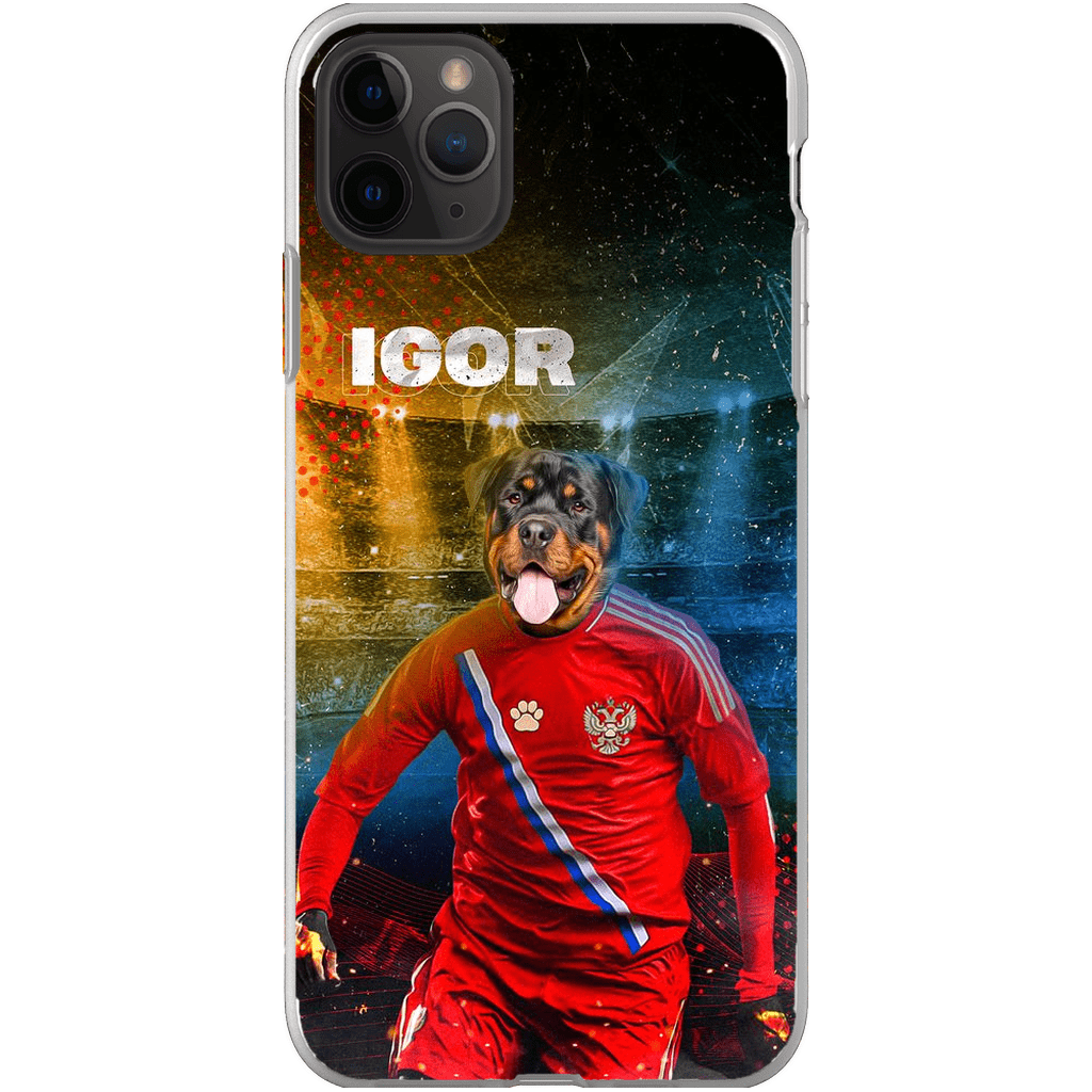 Funda para móvil personalizada &#39;Russia Doggos Soccer&#39;