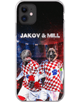 'Croatia Doggos' Funda personalizada para teléfono con 2 mascotas