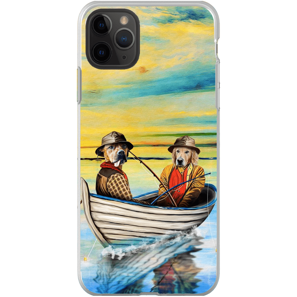 &#39;Los Pescadores&#39; Funda personalizada para teléfono con 2 mascotas