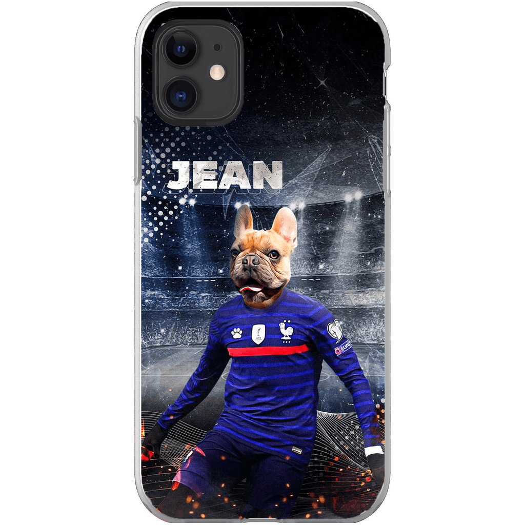 Funda para teléfono personalizada &#39;France Doggos Soccer&#39;