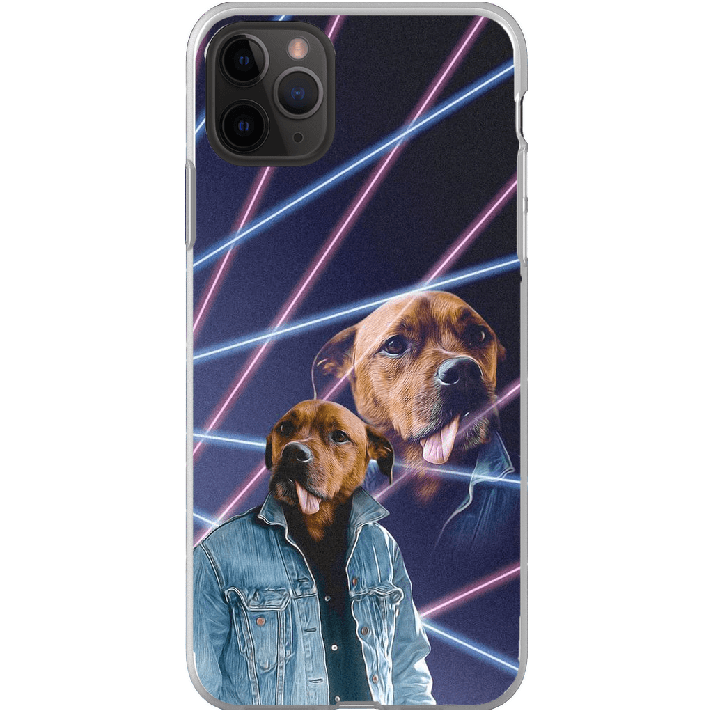 Funda personalizada para teléfono con mascota &#39;1980s Lazer Portrait&#39;