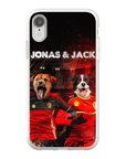 Funda personalizada para teléfono con 2 mascotas 'Belgium Doggos'