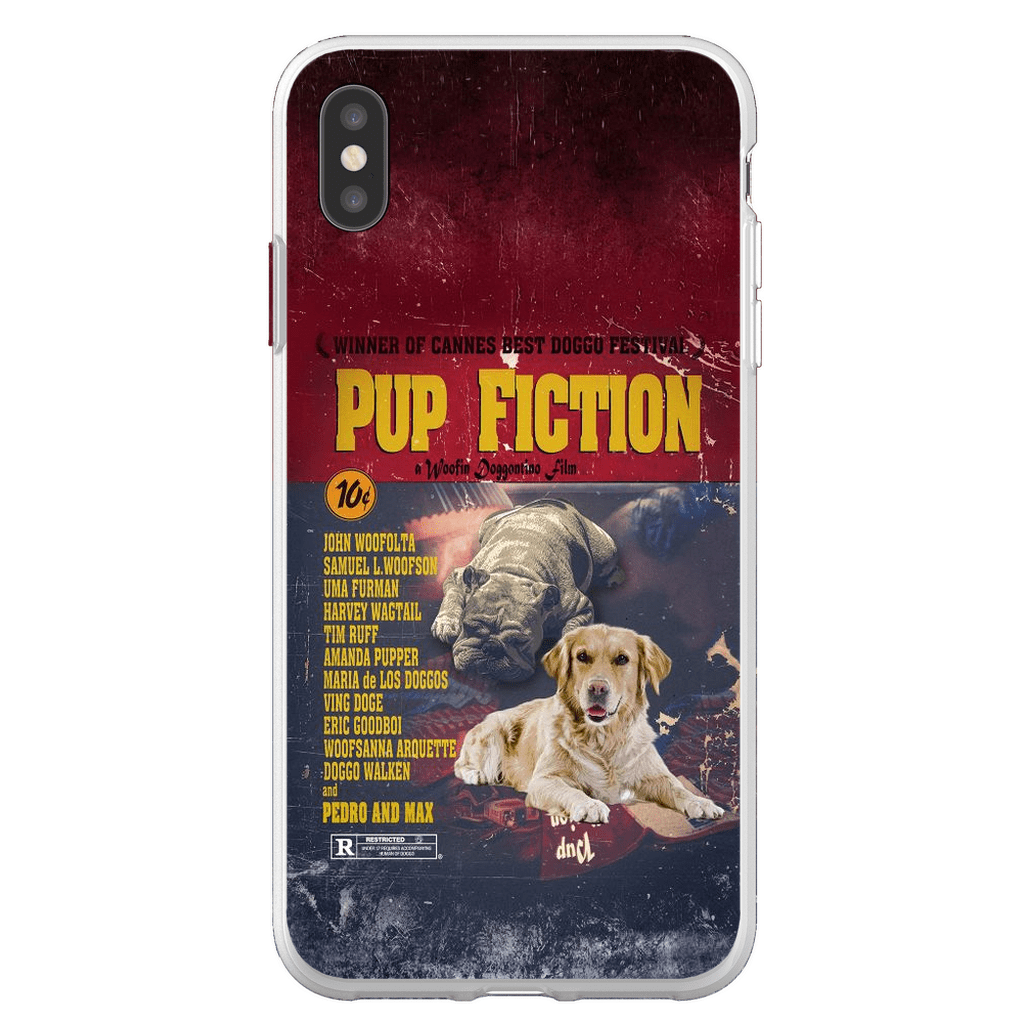 Funda personalizada para teléfono con 2 mascotas &#39;Pup Fiction&#39;