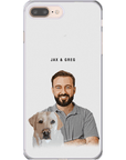 Funda moderna personalizada para teléfono para mascotas y humanos