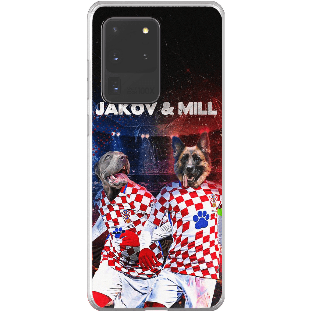 &#39;Croatia Doggos&#39; Funda personalizada para teléfono con 2 mascotas