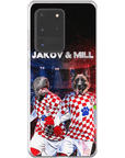 'Croatia Doggos' Funda personalizada para teléfono con 2 mascotas