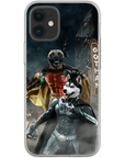 Funda personalizada para teléfono con 2 mascotas 'Bat Dog &amp; Robpaw'