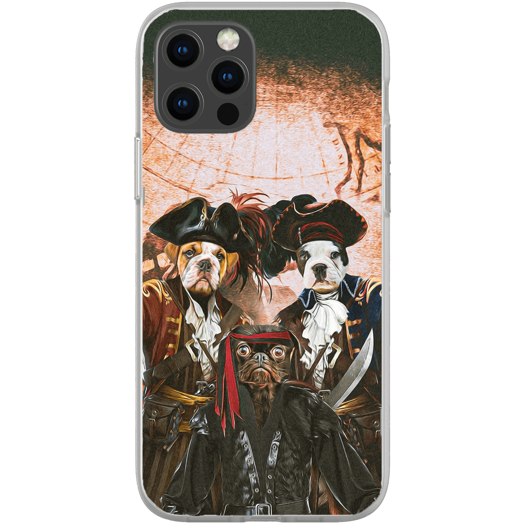 &#39;Los Piratas&#39; Funda personalizada para teléfono con 3 mascotas