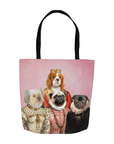 Bolsa de mano personalizada para 4 mascotas 'The Royal Ladies'