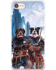 Funda personalizada para teléfono con 2 mascotas 'The Viking Warriors'