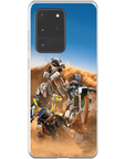 Funda personalizada para teléfono con 3 mascotas 'The Motocross Riders'