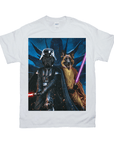 Camiseta personalizada para 2 mascotas 'Darth Woofer &amp; Jedi-Doggo'