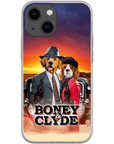 Funda personalizada para teléfono con 2 mascotas 'Boney and Clyde'