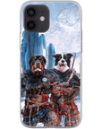 Funda personalizada para teléfono con 2 mascotas 'The Viking Warriors'