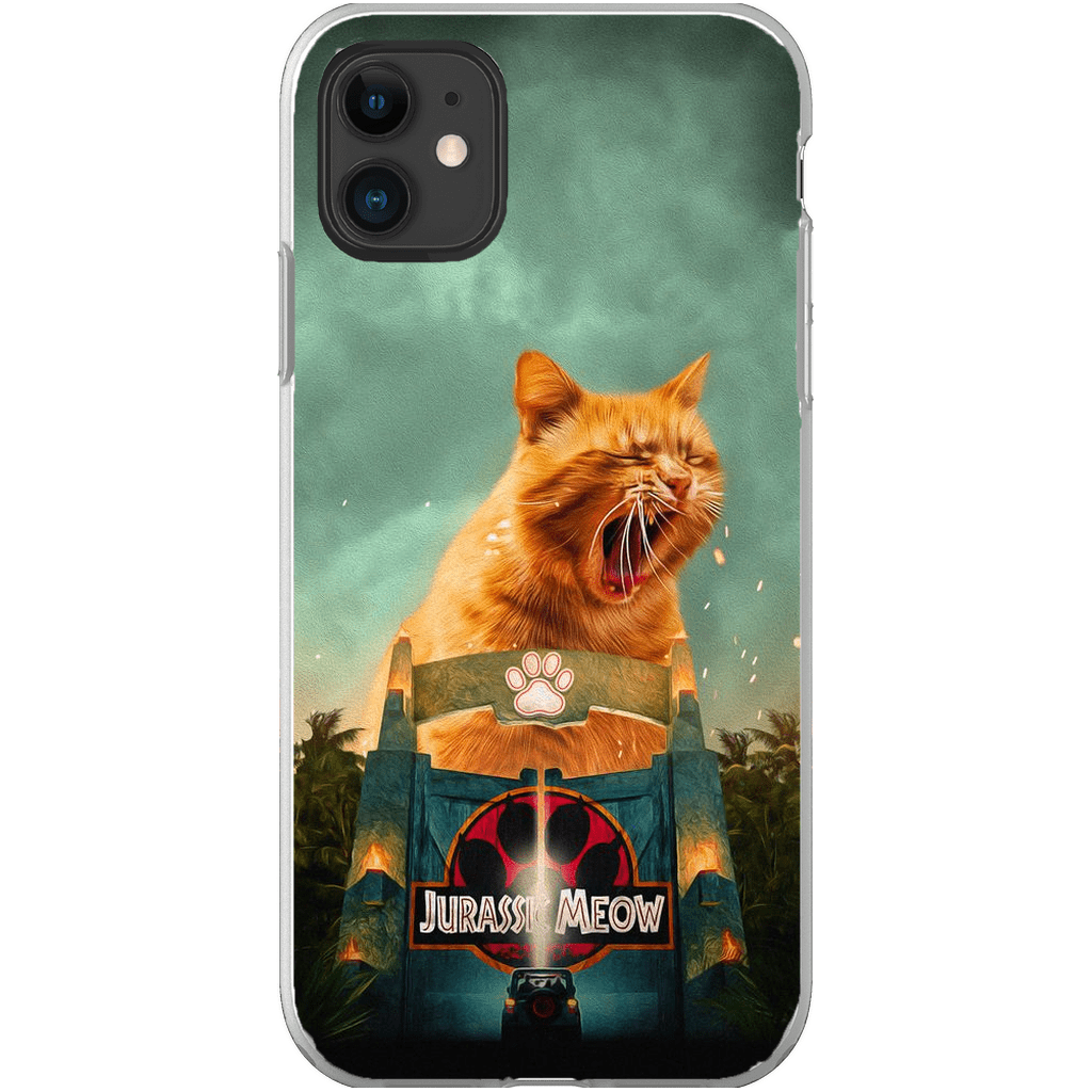 Funda para móvil personalizada &#39;Jurassic Meow&#39;