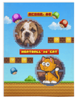 Mantita Para Mascotas Personalizada Videojuego Retro 