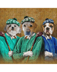 Puzzle personalizado de 3 mascotas 'Los Golfistas'