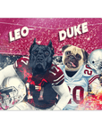 Póster Personalizado para 2 mascotas 'Wisconsin Doggos'