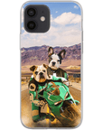 Funda personalizada para teléfono con 2 mascotas 'Kawadawgi Riders'