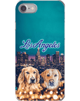 Funda personalizada para teléfono con 2 mascotas 'Doggos of Los Angeles'