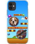 Funda de teléfono para mascotas personalizada con videojuego retro