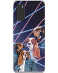 Funda personalizada para teléfono con 2 mascotas '1980s Lazer Portrait'