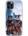 Funda personalizada para teléfono con 2 mascotas 'The Viking Warriors'