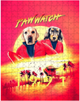 'Paw Watch 1991' Puzzle personalizado de 2 mascotas