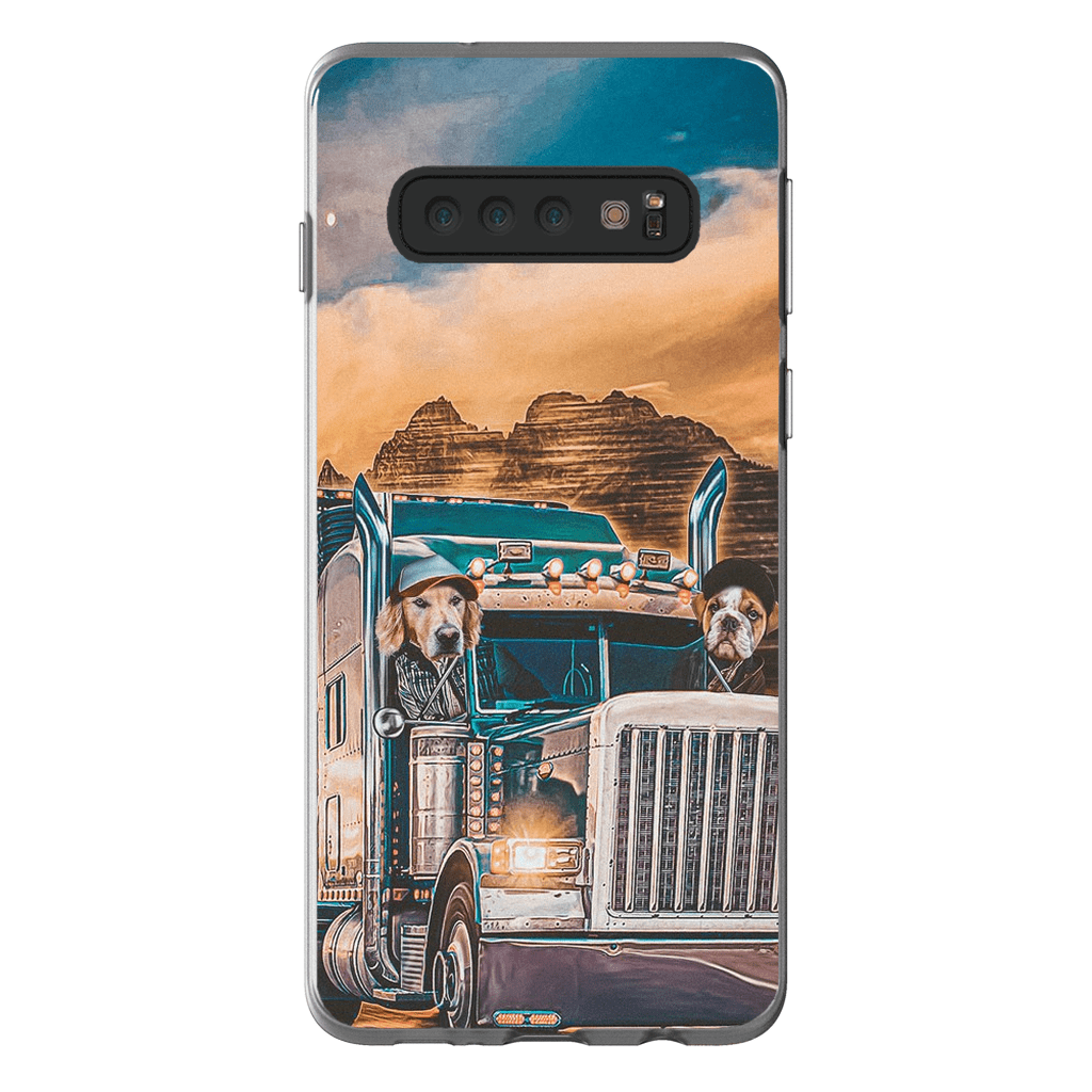 Funda personalizada para teléfono con 2 mascotas &#39;The Truckers&#39;