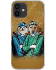 Funda personalizada para teléfono con 2 mascotas 'The Golfers'