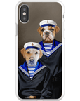 Funda personalizada para teléfono con 2 mascotas 'The Sailors'