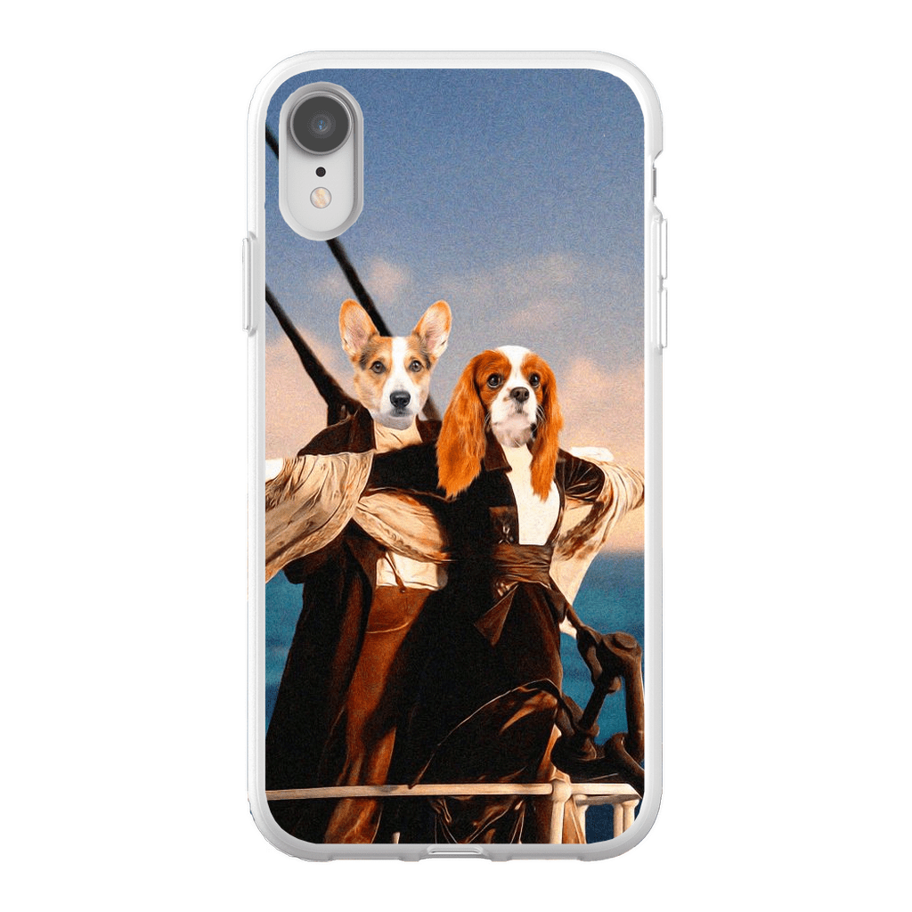 Funda personalizada para teléfono con 2 mascotas &#39;Titanic Doggos&#39;