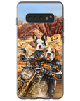 Funda personalizada para teléfono con 2 mascotas 'Dogati Riders'