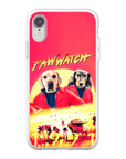 Funda personalizada para teléfono con 2 mascotas 'Paw Watch 1991'